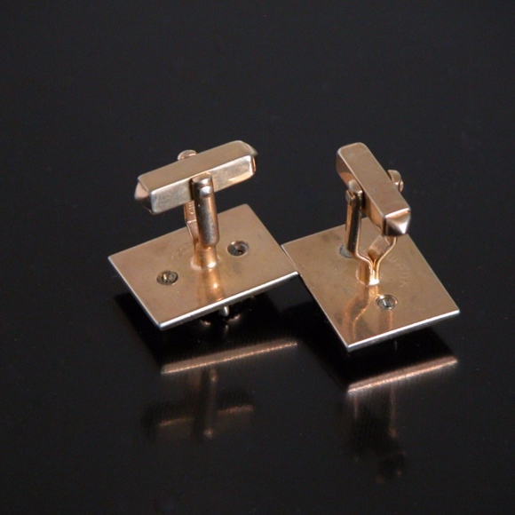 Vintage SWANK Royal Crown Gold Tone Cufflinks - Picture 4 of 4